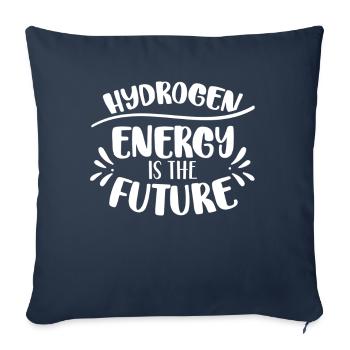 Energy from hydrogen is the future Hydrogen - Sofa pillowcase 17,3'' x 17,3'' (45 x 45 cm) - navy - Front