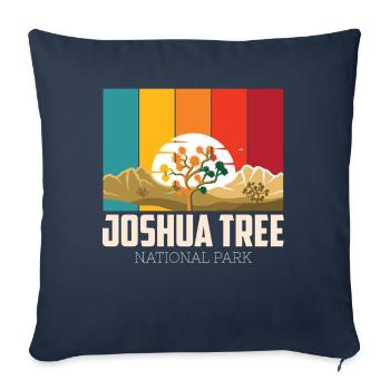 Joshua Tree California Desert National Park Camping - Sofa pillowcase 17,3'' x 17,3'' (45 x 45 cm) - navy - Front