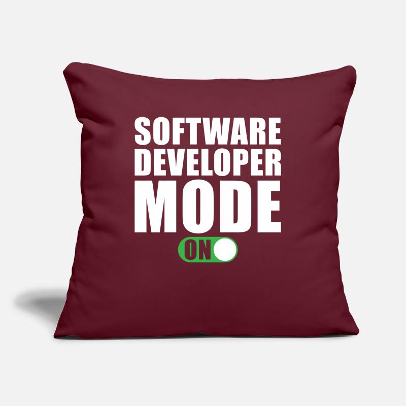 Software Developer Mode On Sofa pillowcase 17,3'' x 17,3'' (45 x 45 cm)