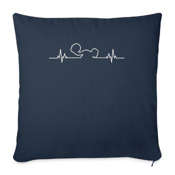 Dunken ECG Basketball Player Cadeau - Housse de coussin décorative 45 x 45 cm - bleu marine - Devant