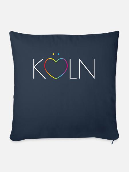 Köln Kölner Kölnerin LGBTQ Pride Homosexuell Trans - Sofakissenbezug 45 x 45 cm - Navy
