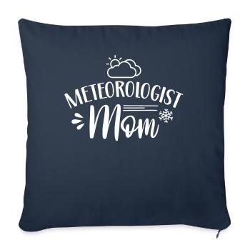 Météorologue Mama Météorologue Profession Météorologie - Housse de coussin décorative 45 x 45 cm - bleu marine - Devant
