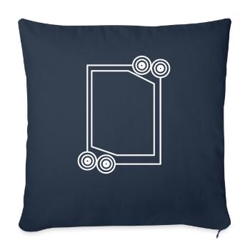 Cool long frame in white decoration - Sofa pillowcase 17,3'' x 17,3'' (45 x 45 cm) - navy - Front