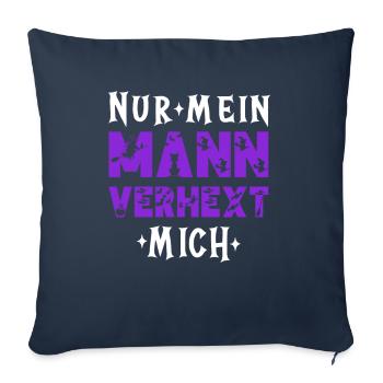 Lustiger Hexe Hexen Halloween Spruch - Sofakissenbezug 45 x 45 cm - Navy - Vorne