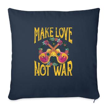Hippie - Housse de coussin décorative 45 x 45 cm - bleu marine - Devant