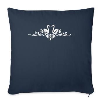 Swan Ornaments Frame Decoration - Sofa pillowcase 17,3'' x 17,3'' (45 x 45 cm) - navy - Front