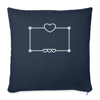 Heart Frame Love In Love Basic Text - Sofa pillowcase 17,3'' x 17,3'' (45 x 45 cm) - navy - Front