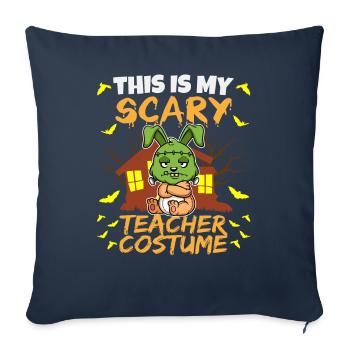 This Is My Scary Teacher Costume School Halloween - Sofa pillowcase 17,3'' x 17,3'' (45 x 45 cm) - navy - Front