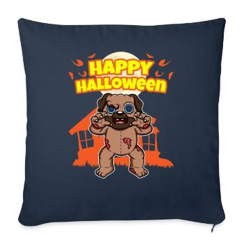 Happy Halloween Scary Funny Hallow's Eve Costume - Sofa pillowcase 17,3'' x 17,3'' (45 x 45 cm) - navy - Front