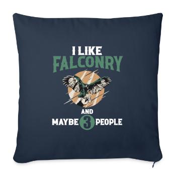 Falcon breeding - Sofa pillowcase 17,3'' x 17,3'' (45 x 45 cm) - navy - Front