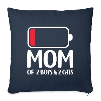 feline - Sofa pillowcase 17,3'' x 17,3'' (45 x 45 cm) - navy - Front