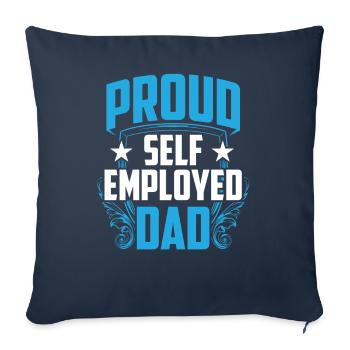 Fier Père travailleur autonome Travailleur autonome - Housse de coussin décorative 45 x 45 cm - bleu marine - Devant