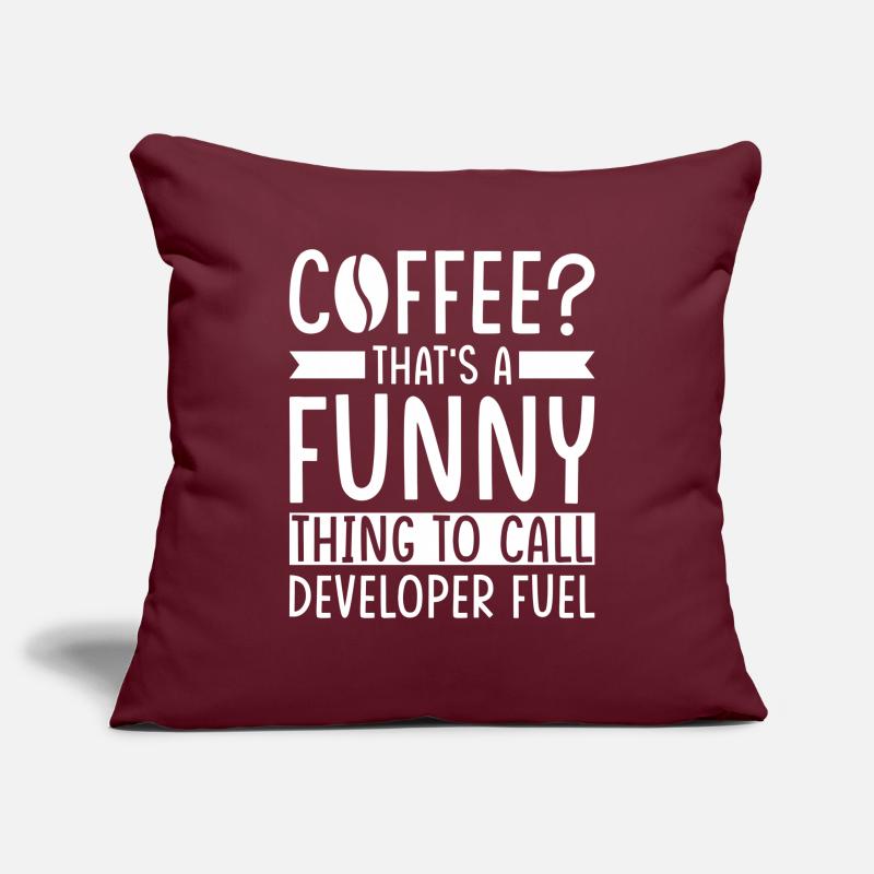 Developer Coffee Slogan Software Developer Sofa pillowcase 17,3'' x 17,3'' (45 x 45 cm)