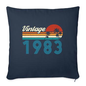 Vintage 1983 Vintage Birthday Retro Vintage - Sofa pillowcase 17,3'' x 17,3'' (45 x 45 cm) - navy - Front