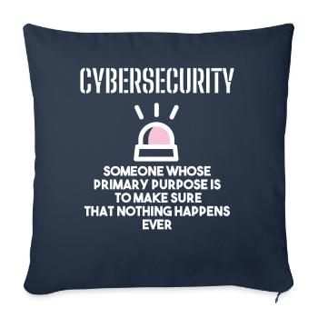 Cybersécurité - Informaticiens en sécurité des TI - Housse de coussin décorative 45 x 45 cm - bleu marine - Devant