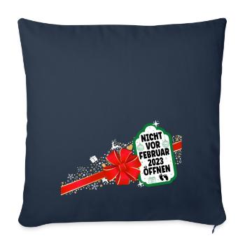 Weihnachten Schwangerschaft Verkünden Idee - Sofakissenbezug 45 x 45 cm - Navy - Vorne