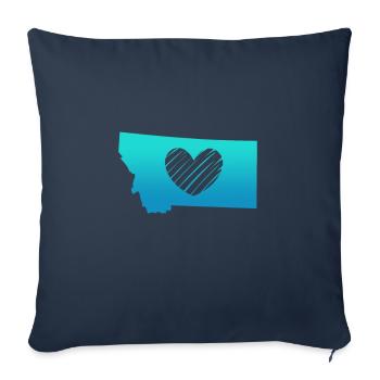 Montana - Housse de coussin décorative 45 x 45 cm - bleu marine - Devant