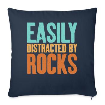 Slightly distracted by rocks Egyptian - Sofa pillowcase 17,3'' x 17,3'' (45 x 45 cm) - navy - Front
