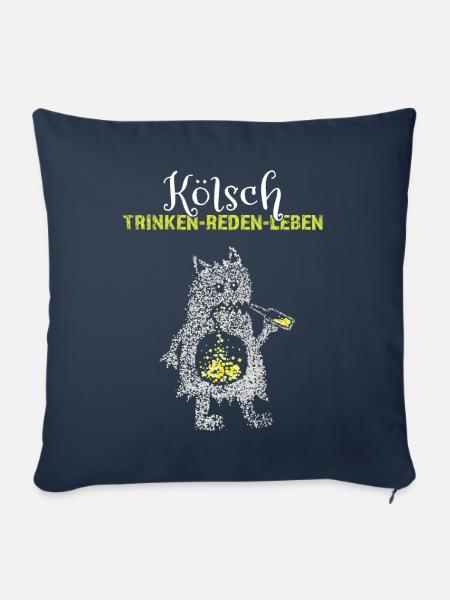 Kölsch Fastelovend Kölner Karneval Kölnerin Kölle - Sofakissenbezug 45 x 45 cm - Navy
