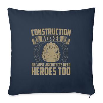 Roofer - Sofa pillowcase 17,3'' x 17,3'' (45 x 45 cm) - navy - Front