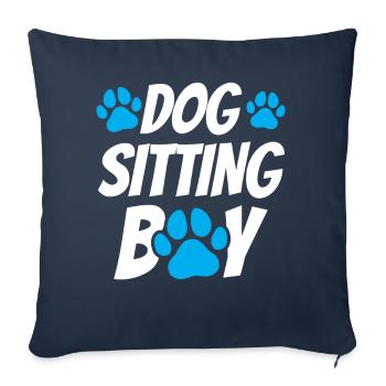 Dog Sitter Boy Dog Sitting Dog Sitting Dog - Sofa pillowcase 17,3'' x 17,3'' (45 x 45 cm) - navy - Front