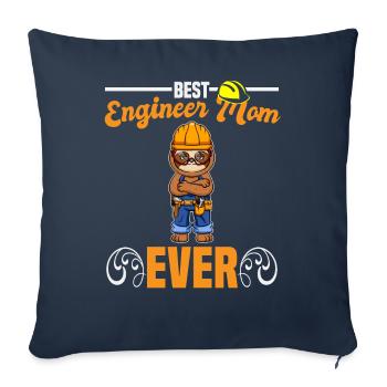 Best Engineer Mom Ever Construction Worker Mommy - Sofa pillowcase 17,3'' x 17,3'' (45 x 45 cm) - navy - Front