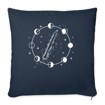 Okkulte Klarinette klassischer Musik Mondphase Kla - Sofakissenbezug 45 x 45 cm - Navy - Vorne
