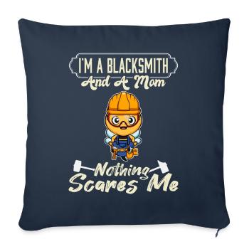 I'm A Blacksmith And A Mom Nothing Scares Me - Sofa pillowcase 17,3'' x 17,3'' (45 x 45 cm) - navy - Front