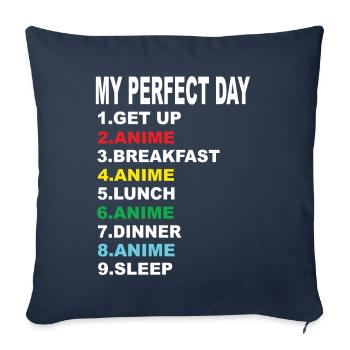Anime My Perfect Day Anime Anime Series - Sofa pillowcase 17,3'' x 17,3'' (45 x 45 cm) - navy - Front