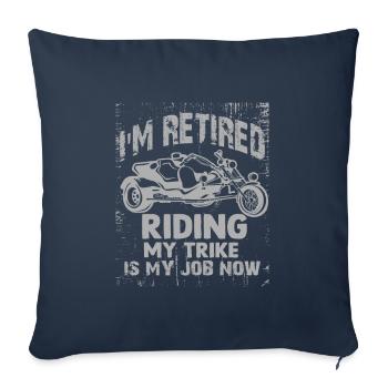 Trikes - Housse de coussin décorative 45 x 45 cm - bleu marine - Devant