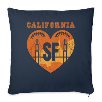 San Francisco Vintage Kalifornien Andenken Golden - Sofakissenbezug 45 x 45 cm - Navy - Vorne