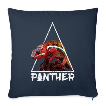 Panther Chameleon Distressed Geometric - Sofa pillowcase 17,3'' x 17,3'' (45 x 45 cm) - navy - Front