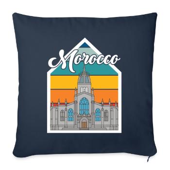 Morocco Skyline Africa City Gibraltar Ocean - Sofa pillowcase 17,3'' x 17,3'' (45 x 45 cm) - navy - Front