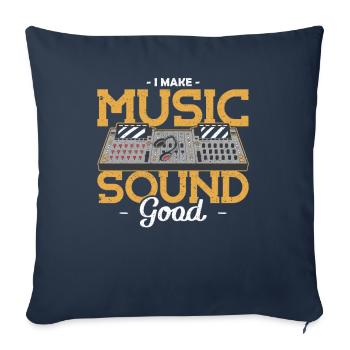Sound Guy I make Music Sound Good Sound Ingénieur du son - Housse de coussin décorative 45 x 45 cm - bleu marine - Devant