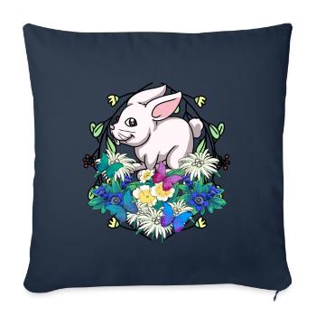 Early Spring Rabbit Easter Rabbit Child - Sofa pillowcase 17,3'' x 17,3'' (45 x 45 cm) - navy - Front