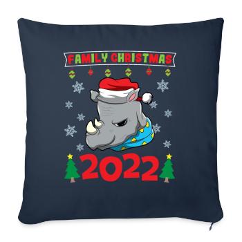 Family Christmas 2022 Funny Matching Xmas Lover - Sofa pillowcase 17,3'' x 17,3'' (45 x 45 cm) - navy - Front