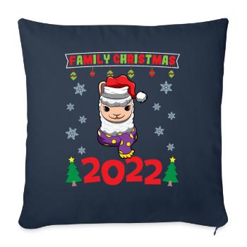 Family Christmas 2022 Funny Matching Xmas Lover - Sofa pillowcase 17,3'' x 17,3'' (45 x 45 cm) - navy - Front