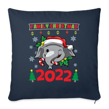 Family Christmas 2022 Funny Matching Xmas Lover - Sofa pillowcase 17,3'' x 17,3'' (45 x 45 cm) - navy - Front