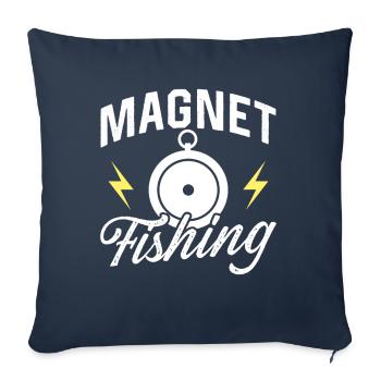 Aimant de pêche Aimant - Housse de coussin décorative 45 x 45 cm - bleu marine - Devant