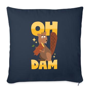 Biber Wortwitz - Sofakissenbezug 45 x 45 cm - Navy - Vorne