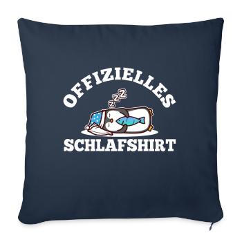 Official Sleeping Shirt Penguin - Sofa pillowcase 17,3'' x 17,3'' (45 x 45 cm) - navy - Front