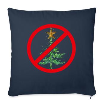 Anti Christmas Christmas tree Christmas muffle - Sofa pillowcase 17,3'' x 17,3'' (45 x 45 cm) - navy - Front