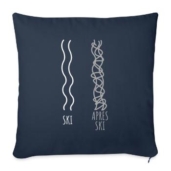 Skiing Funny Après Ski party - Sofa pillowcase 17,3'' x 17,3'' (45 x 45 cm) - navy - Front