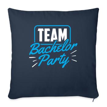 Équipe Bachelor Party Bride Bachelor - Housse de coussin décorative 45 x 45 cm - bleu marine - Devant