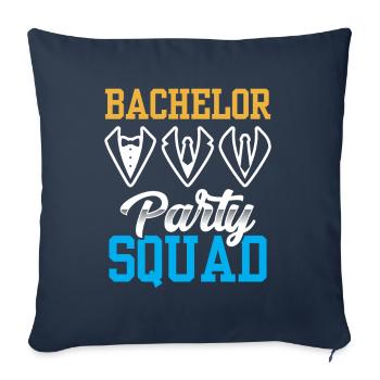 Bachelor Party Squad Bride Bachelor - Housse de coussin décorative 45 x 45 cm - bleu marine - Devant