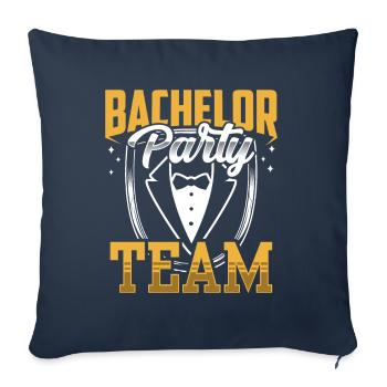 Équipe Bachelor Party Bachelor Bride - Housse de coussin décorative 45 x 45 cm - bleu marine - Devant