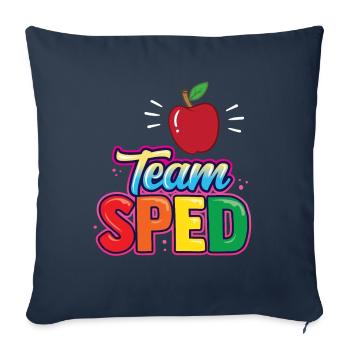 Équipe Éducateur spécialisé Profession Éducation spécialisée - Housse de coussin décorative 45 x 45 cm - bleu marine - Devant