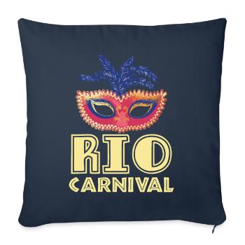 Rio Carnival Rio de Janeiro Carnival Mask Brasili - Sofa pillowcase 17,3'' x 17,3'' (45 x 45 cm) - navy - Front