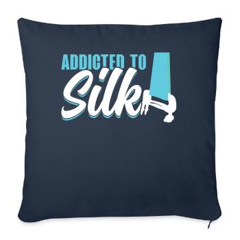 Addicted To Silk - Aerialist - Sofa pillowcase 17,3'' x 17,3'' (45 x 45 cm) - navy - Front