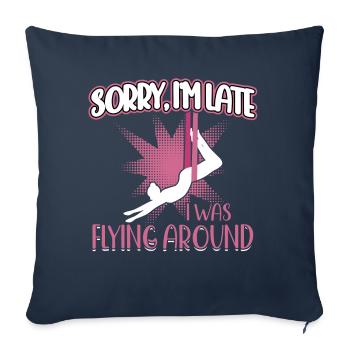 I Was Flying Around - Aerialist - Sofa pillowcase 17,3'' x 17,3'' (45 x 45 cm) - navy - Front